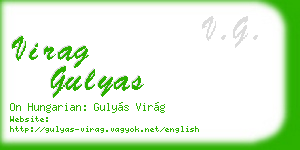 virag gulyas business card